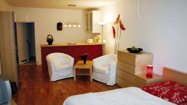 Gemütliche Wohnung in Magdeburg mit modernem Interieur, hellen Möbeln und offener Küche zum Mieten.